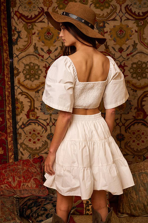 Cut Out Tiered Mini Dress