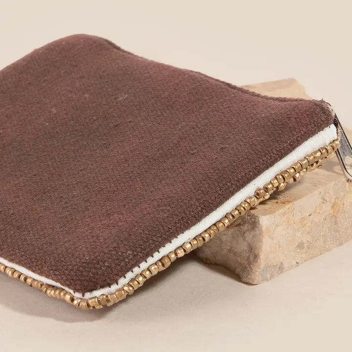 Seed Beaded Star Coin Pouch