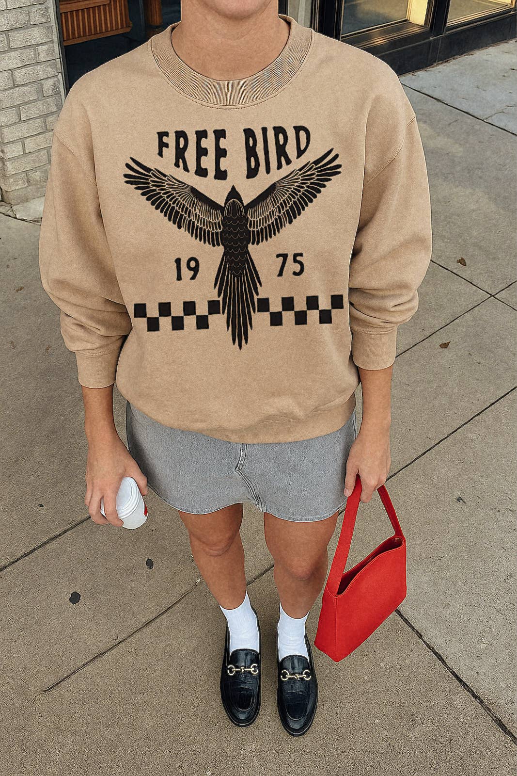 Freebird Boho Trendy Womens Sweatshirt