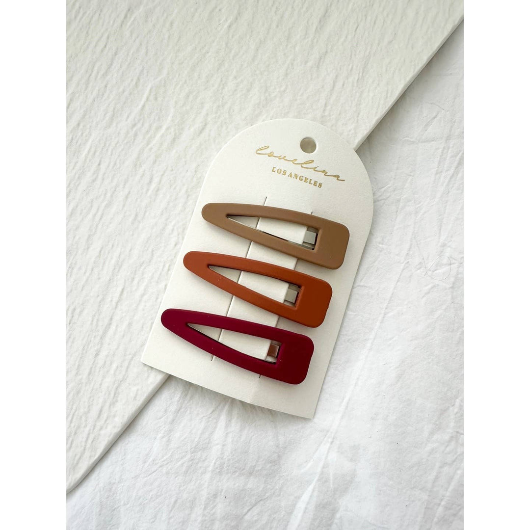 Matte Alligator Hair Clip Set
