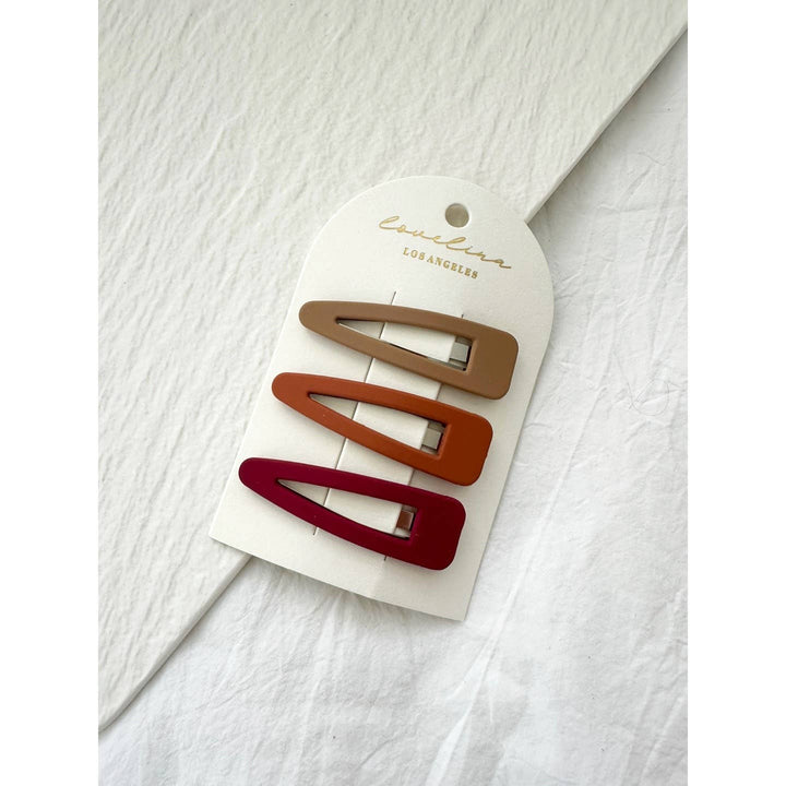 Matte Alligator Hair Clip Set