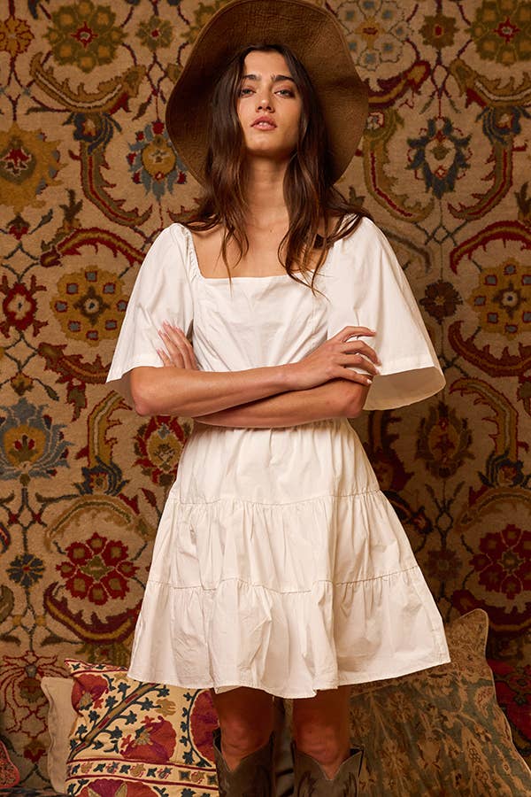 Cut Out Tiered Mini Dress