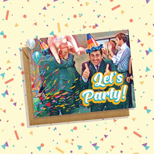 "Let's Party!" the Office Birthday Card