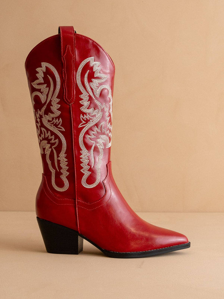 Cherry Classic Western Boot