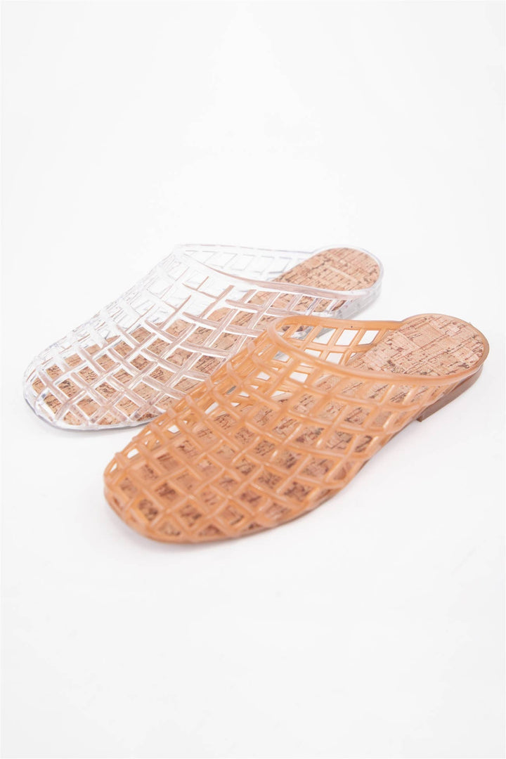 Jelly Basket Mule Slide Flats