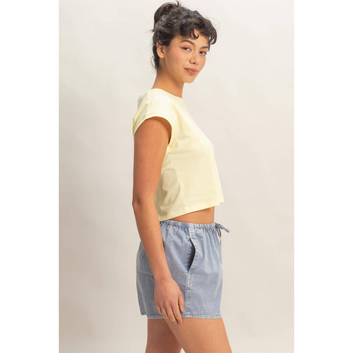 Classic Crew Neck Sleeveless Top