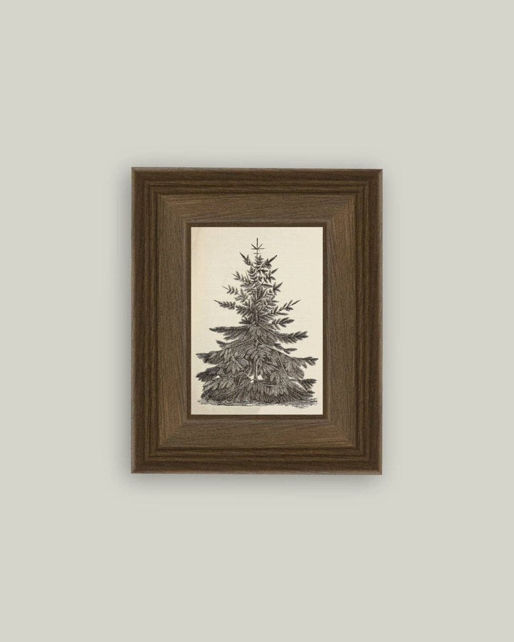 Vintage Pine Tree Framed Antique