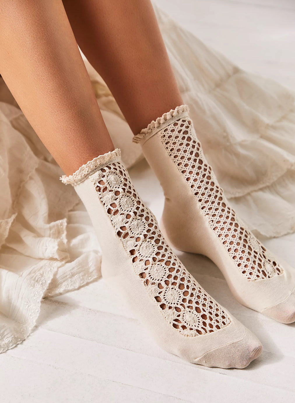Free People Rubies Crochet Socks