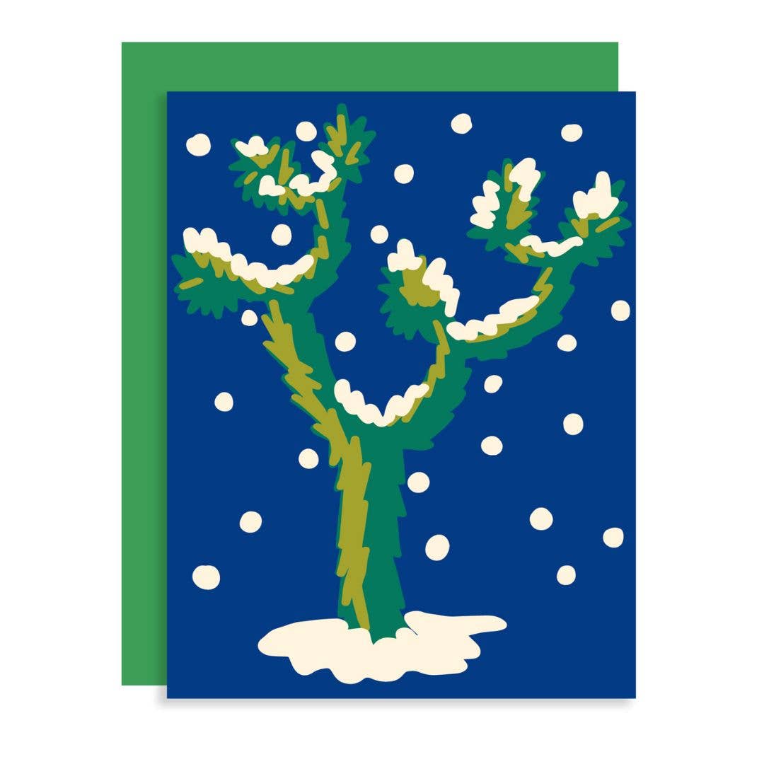Joshua Tree Snow Greeting Card