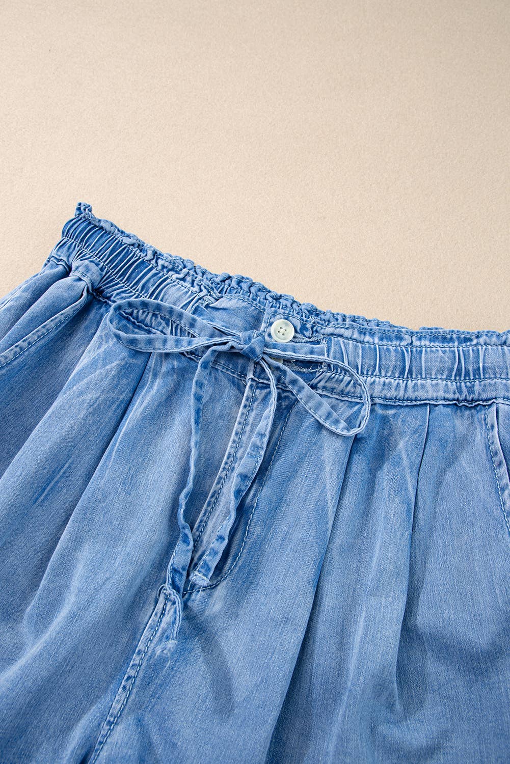 Women Blue Drawstring Shorts