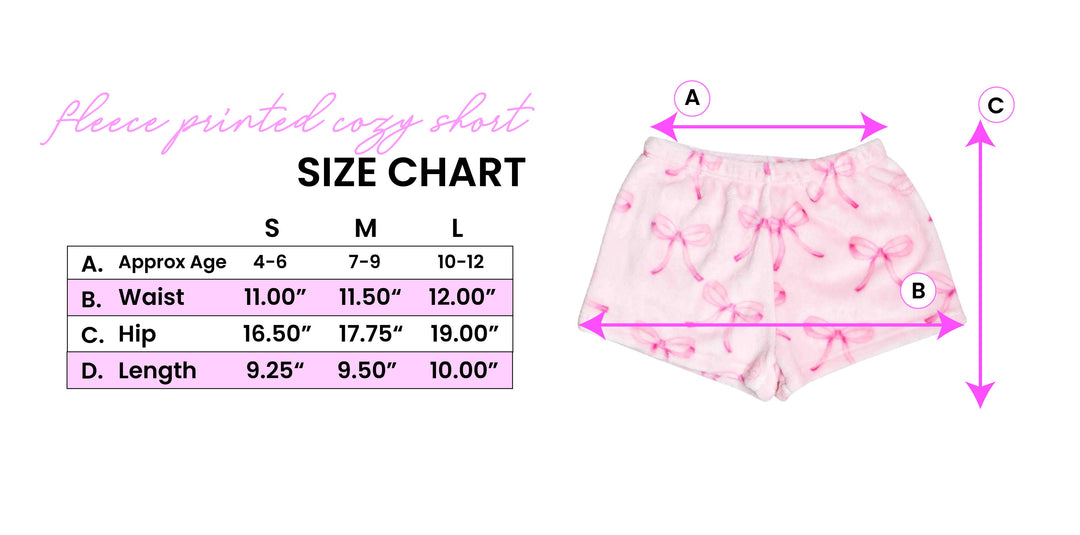 Fleece Cherry Printed Cozy Shorts
