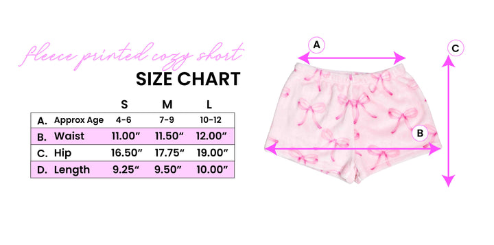 Fleece Cherry Printed Cozy Shorts