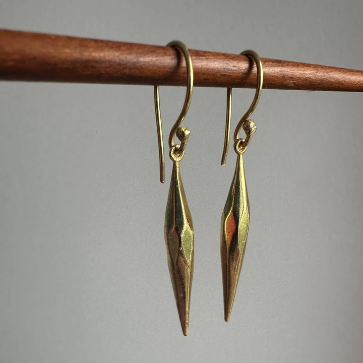 18k Gold Plated Spike dangle Earrings