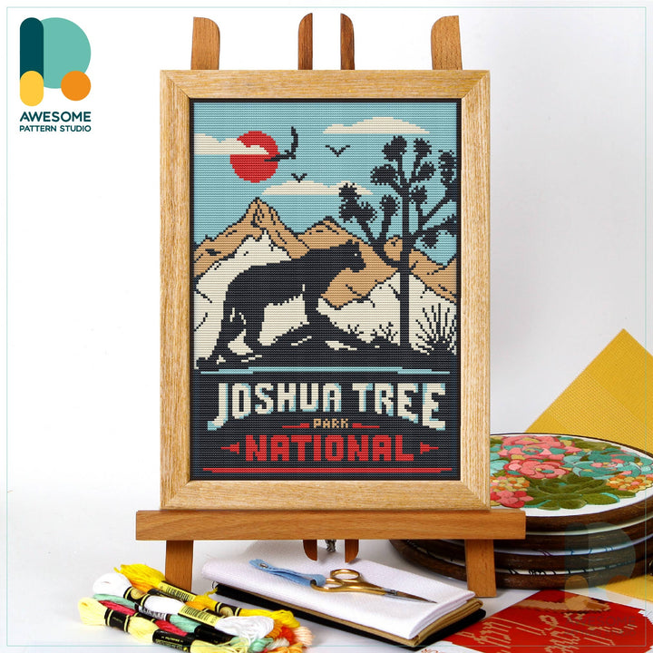Joshua Tree National Park, Counted Cross Stitch Kit
