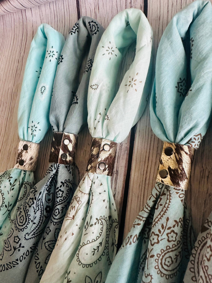 Cowboy Blue Hand Dyed Bandanas