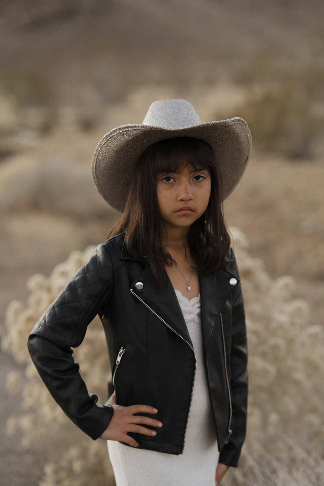 Kids Unisex Western Glam Hats: Midnight Sparkle