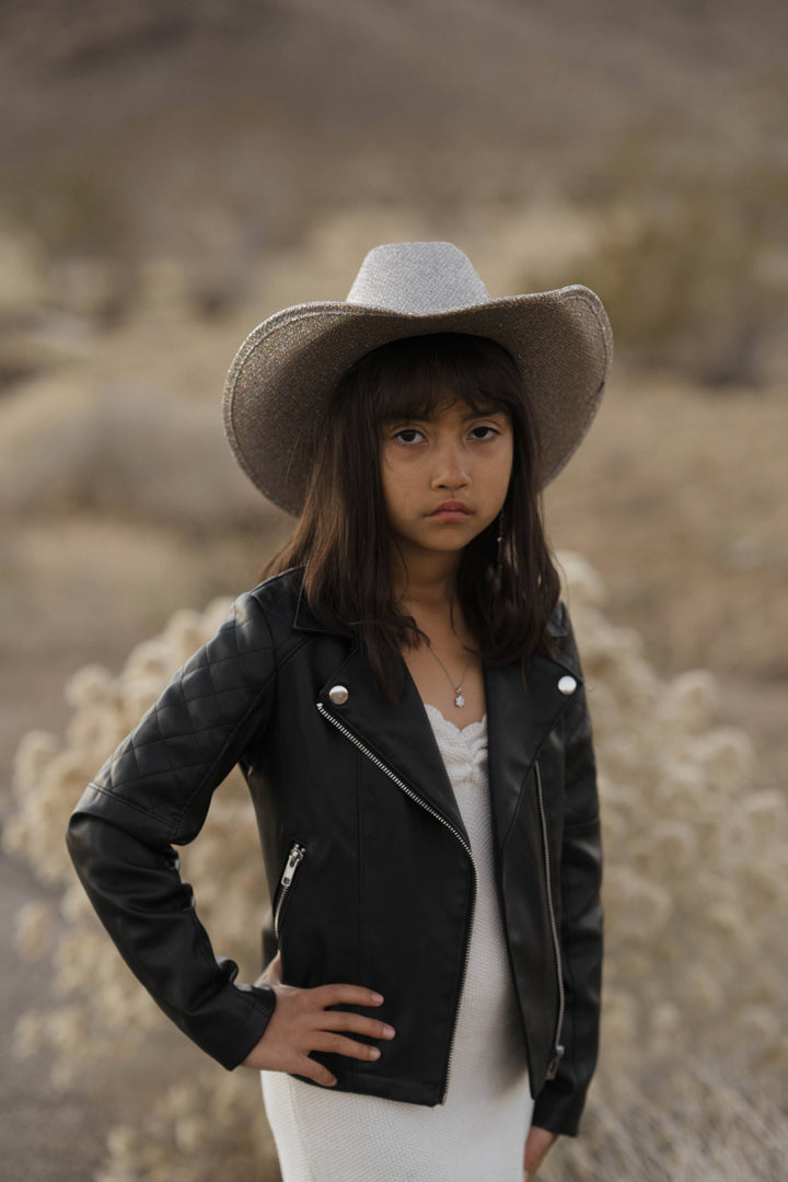 Kids Unisex Western Glam Hats: Midnight Sparkle
