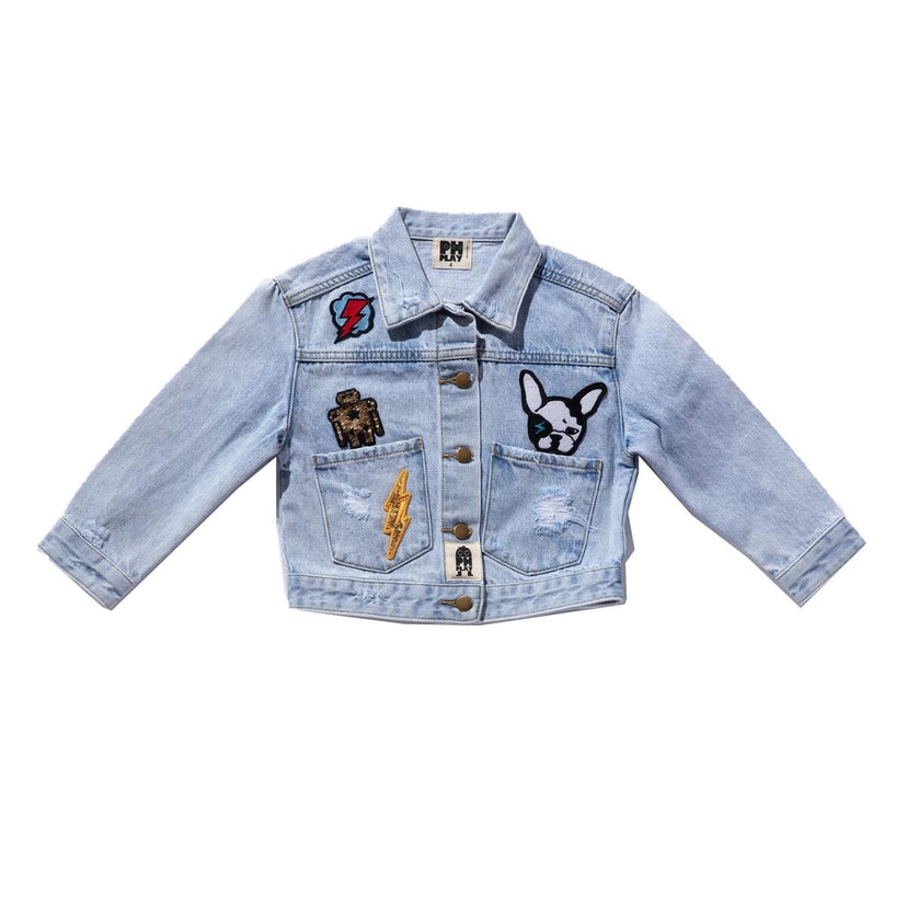 Patched Denim Jacket