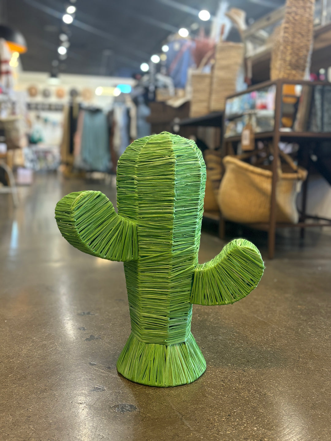 Small Woven Raffia Cactus