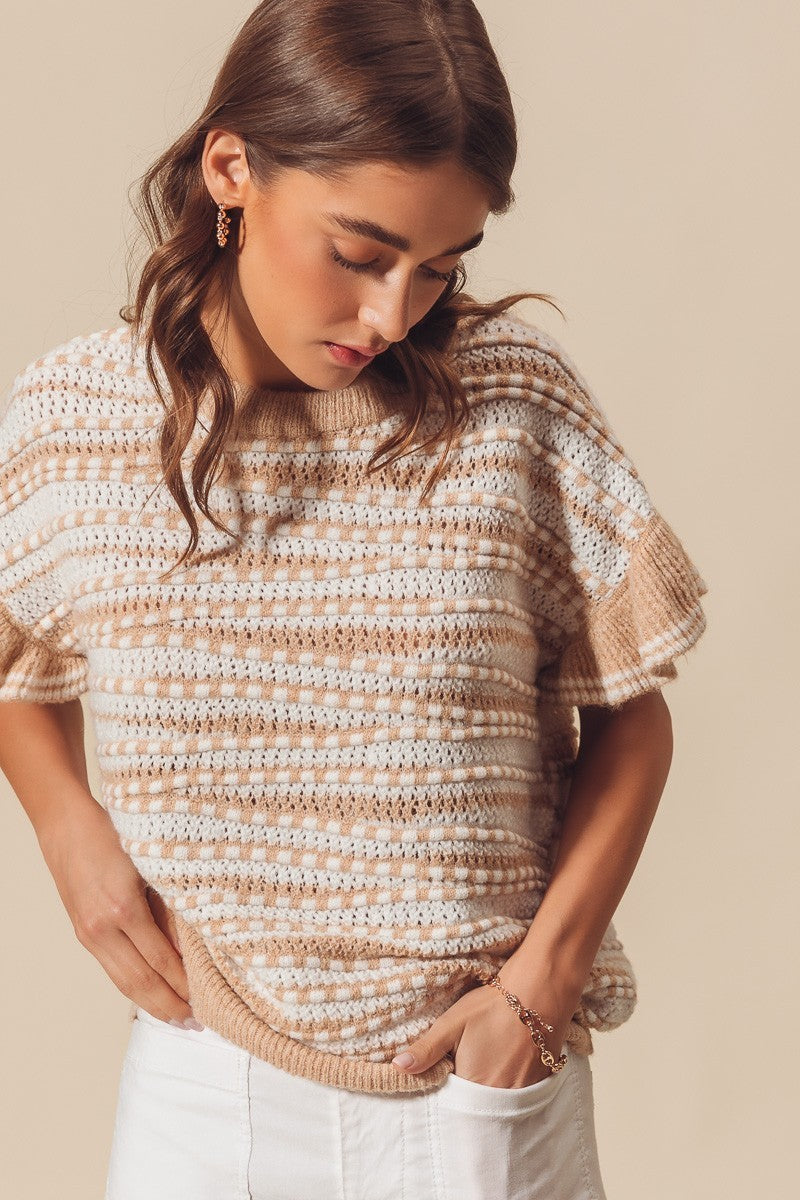 BUTTERFLY SLEEVE SWEATER