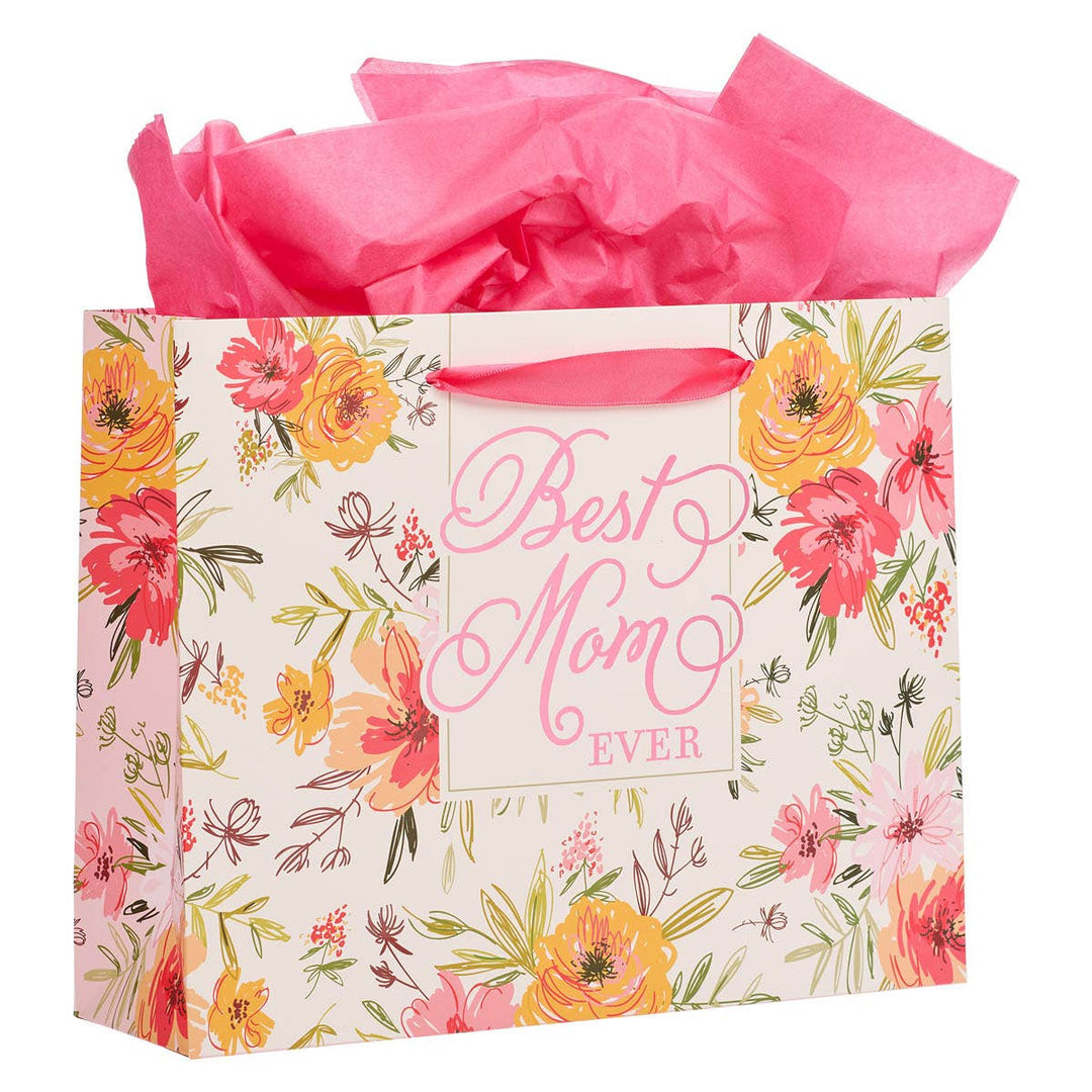 Pink Best Mom Ever Isa. 62:4 Card & Gift Bag