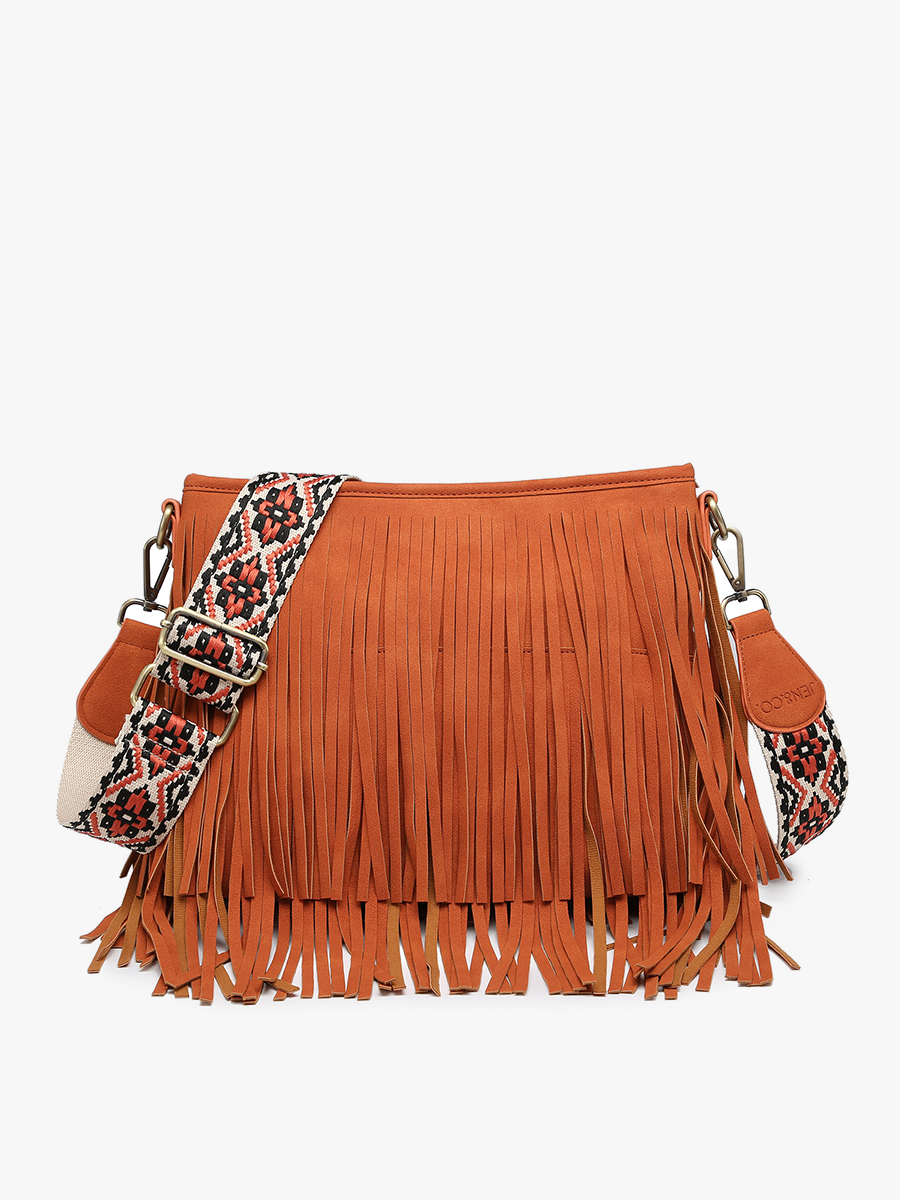 Suede Fringe Bag w/ Guitar Strap