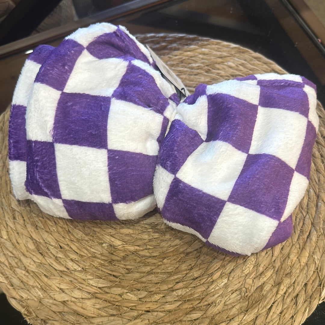 Checkered Fuzzy Baby Blanket