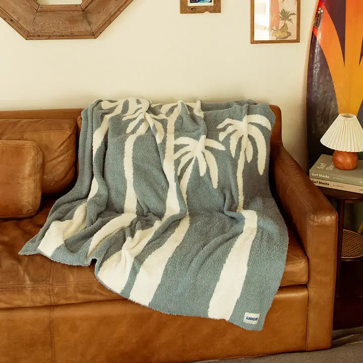 Dancing Palms Plush Throw