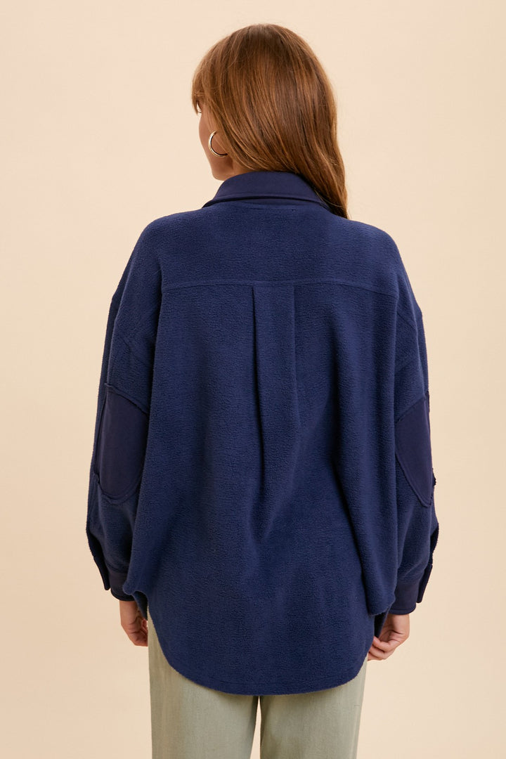 GARMENT WASHED FLEECE SHACKET
