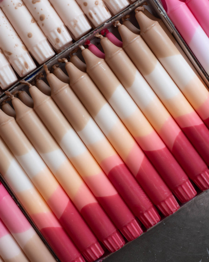 Taper candles-  Nudes colours mix