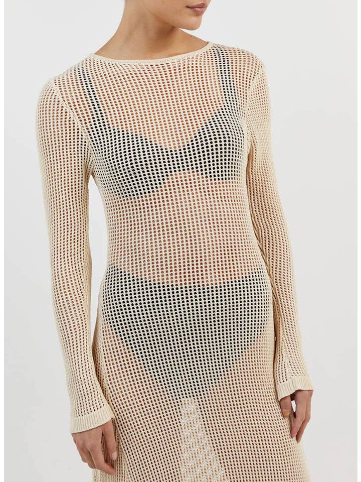 Hollow Out Midi Dress Bikini Cover