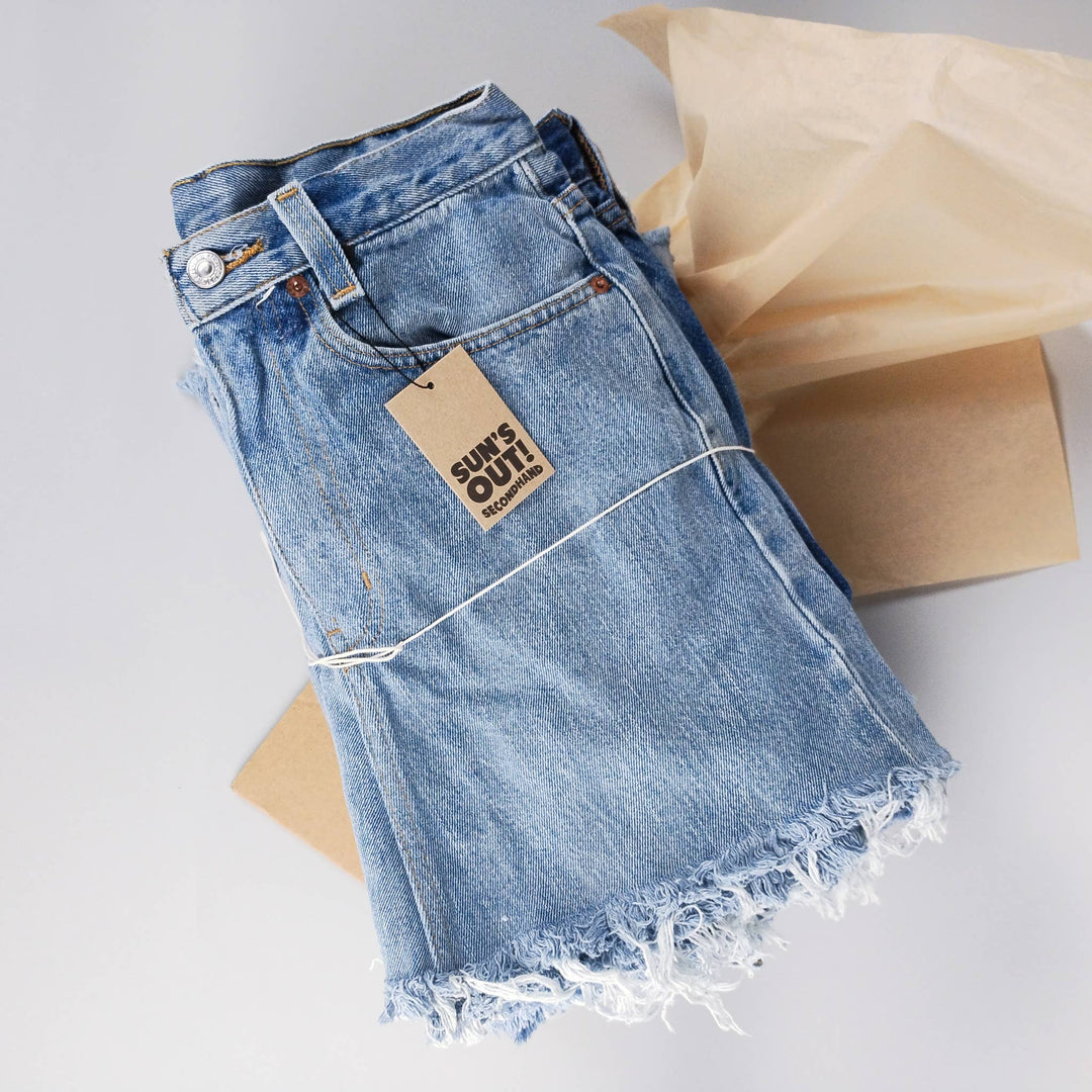 Mid-Rise Levi Denim Mini-Skirt