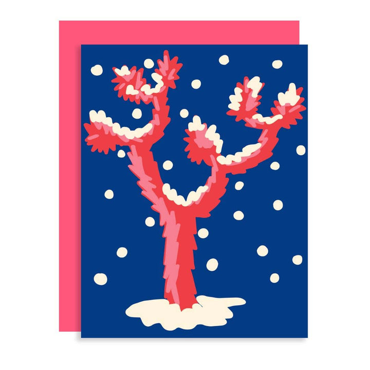 Joshua Tree Snow Greeting Card
