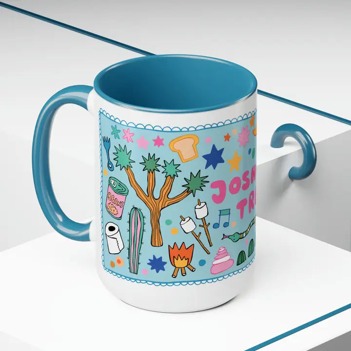 Big Joshua Tree Mug (15oz, Blue)