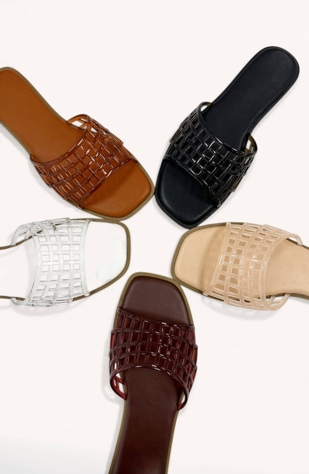 Jelly woven slide Sandals