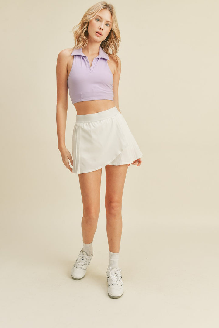 Collar Cropped Tank Top