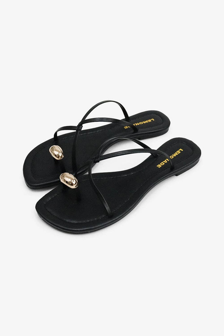 Criscross Gold Toe ring Sandals