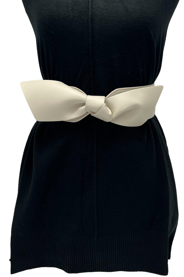 Leather Bow Buckle Belt