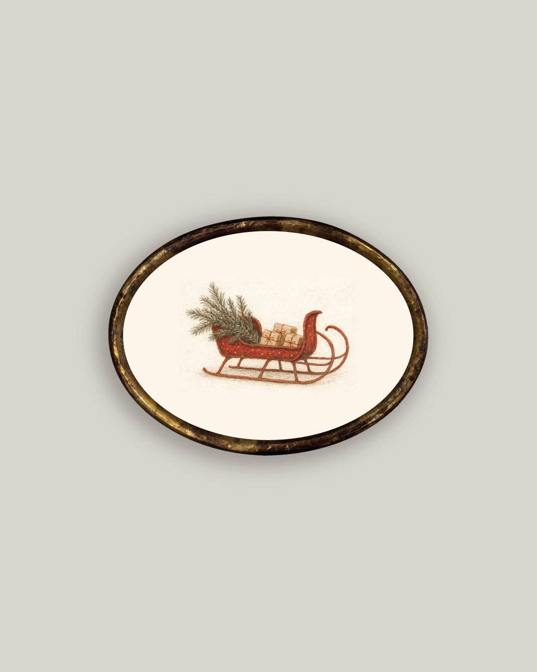 Red Sleigh Oval