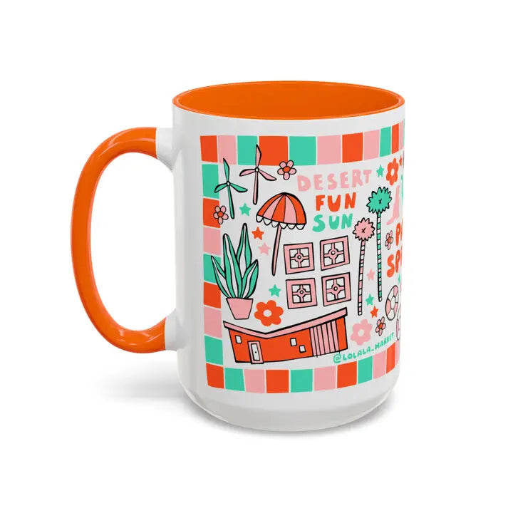 Big Palm Springs Mug (15oz, Orange)