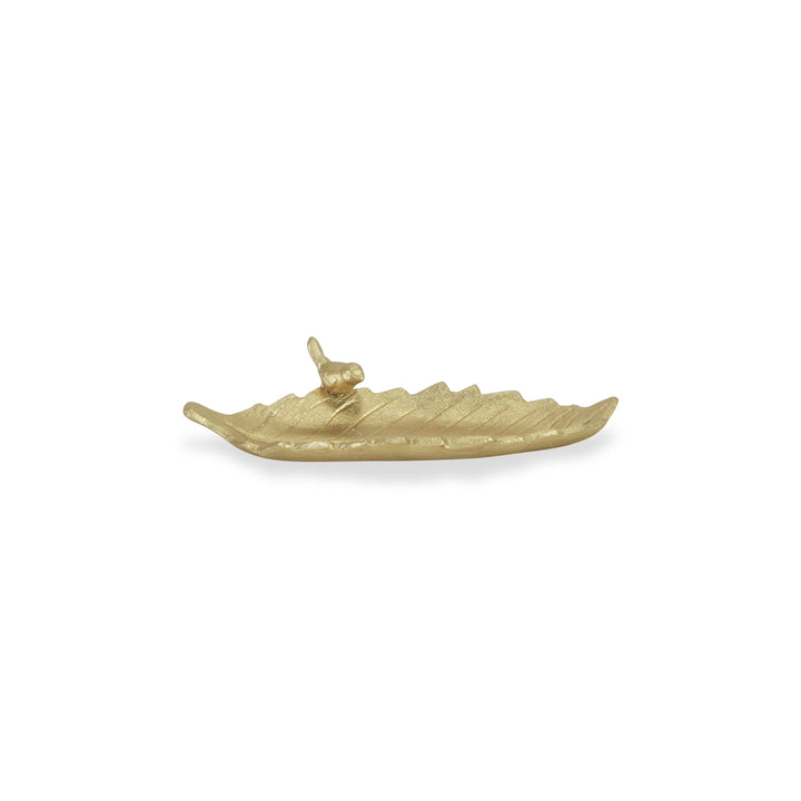 Golden Cast Iron Leaf Tray