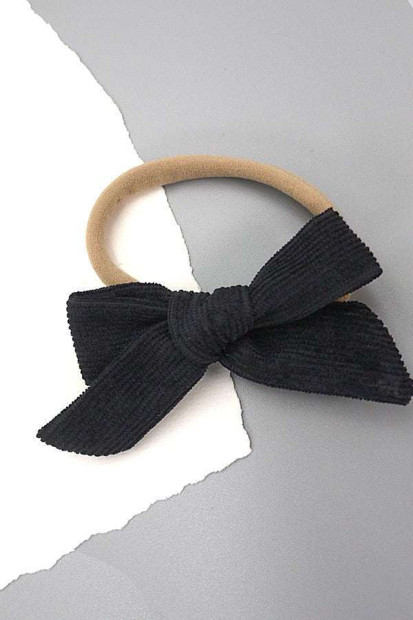 Corduroy Bow Hair Tie