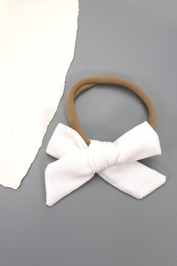 Corduroy Bow Hair Tie