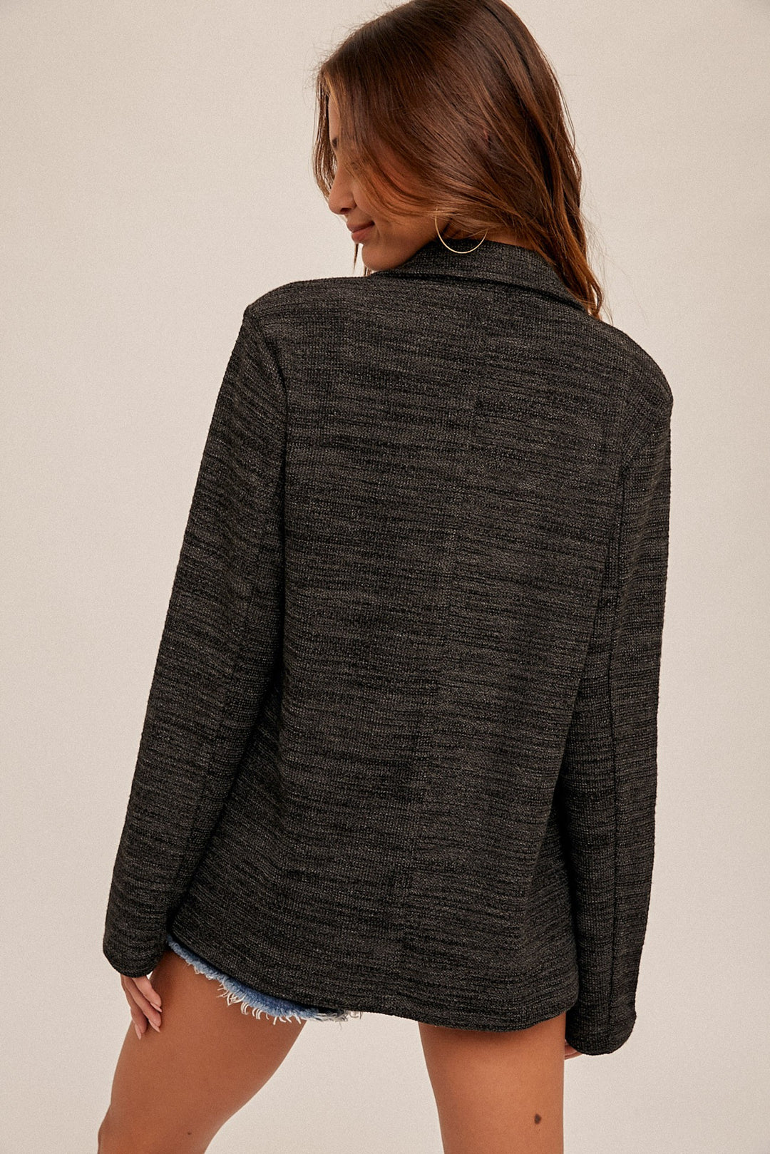 FRENCH TERRY OVERSIZED BLAZER