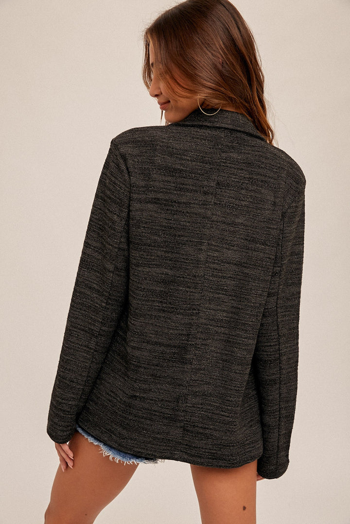 FRENCH TERRY OVERSIZED BLAZER