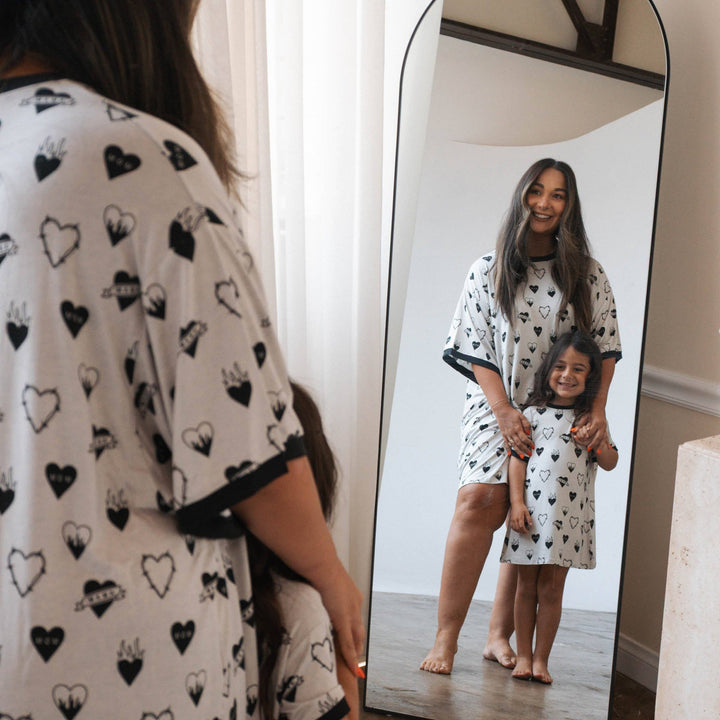 Tattoo Heart  T-Shirt Dress: