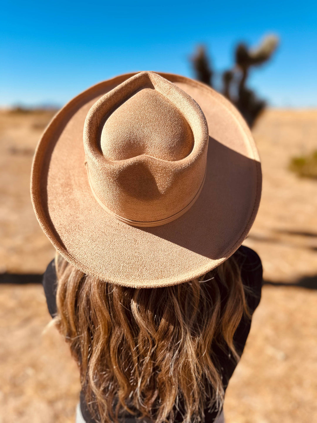 Vegan Suede Sweetheart Crown Fedora