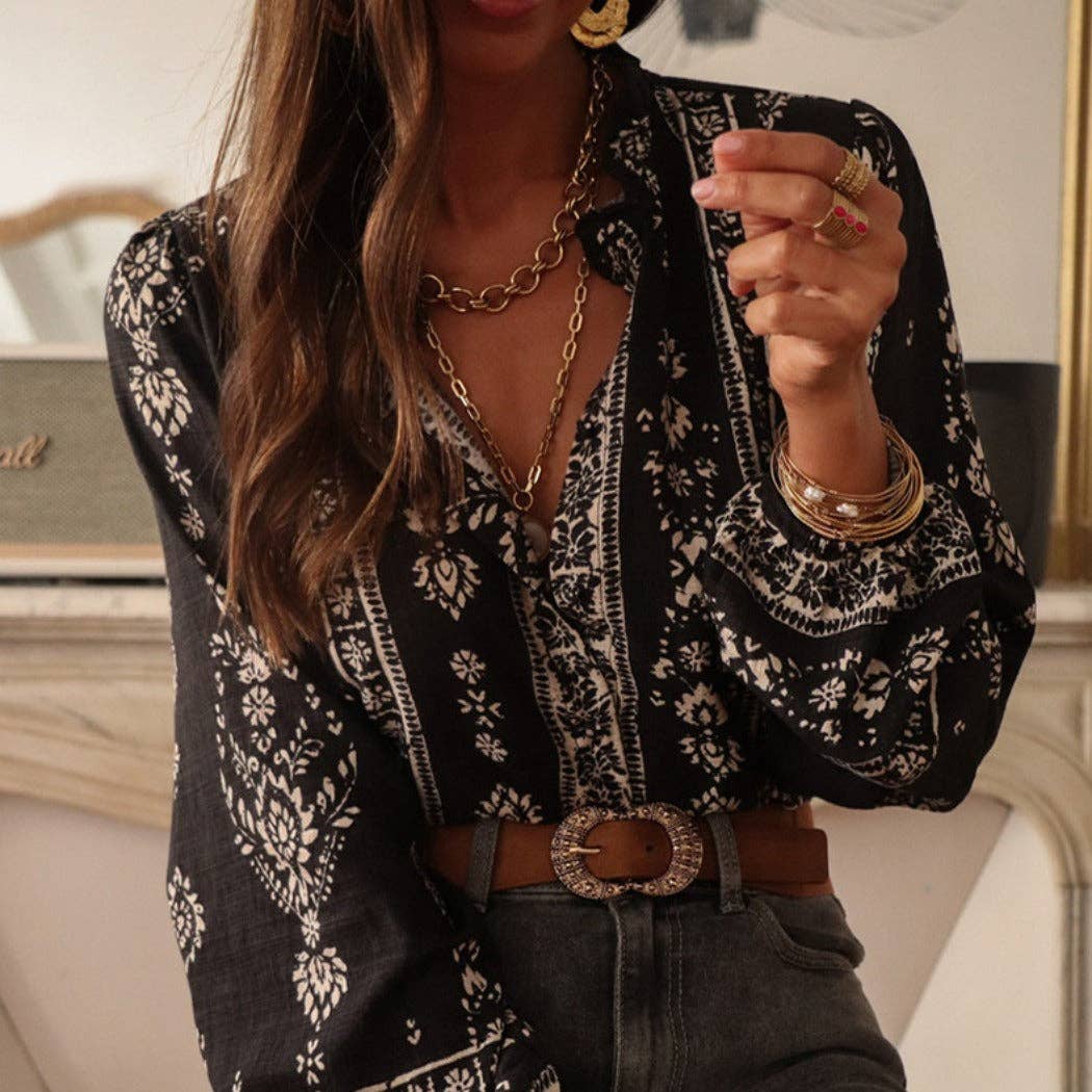 Crosa - Boho Floral Blouse