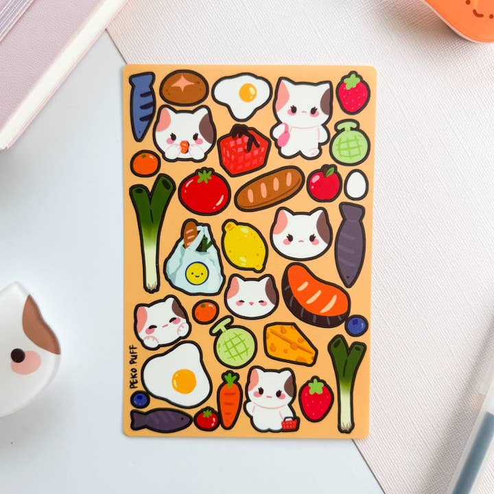Calico Grocery Haul Sticker Sheet