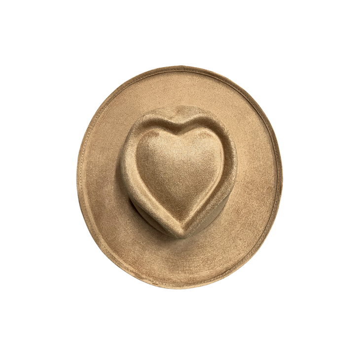 Vegan Suede Sweetheart Crown Fedora